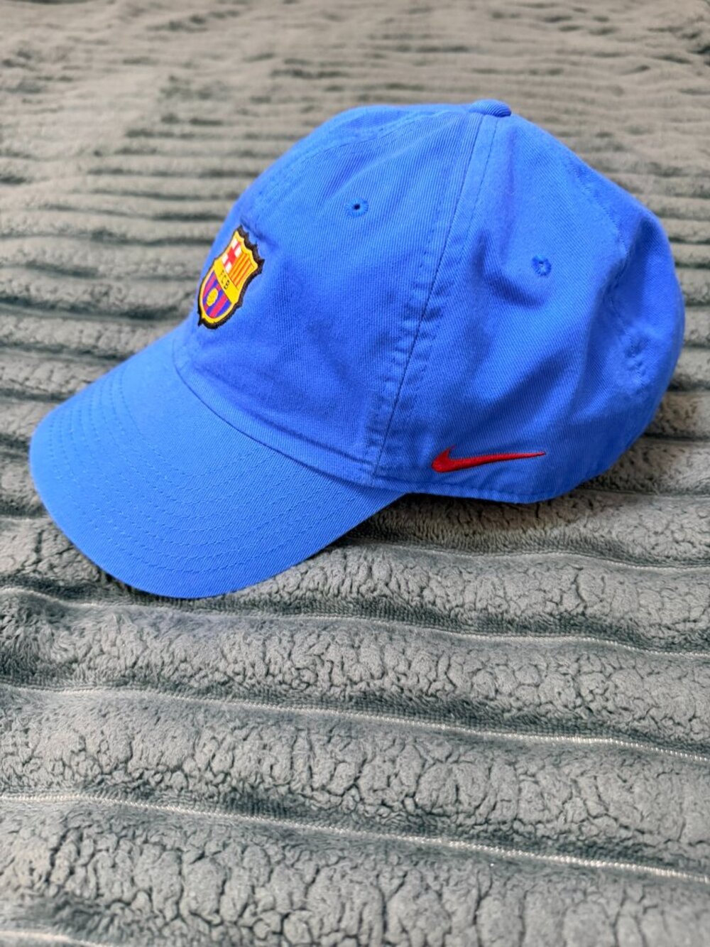 FC Barcelona Nike Heritage 86 Hat Bright Blue Adjustable Soccer Cap OSFA - Picture 5 of 7